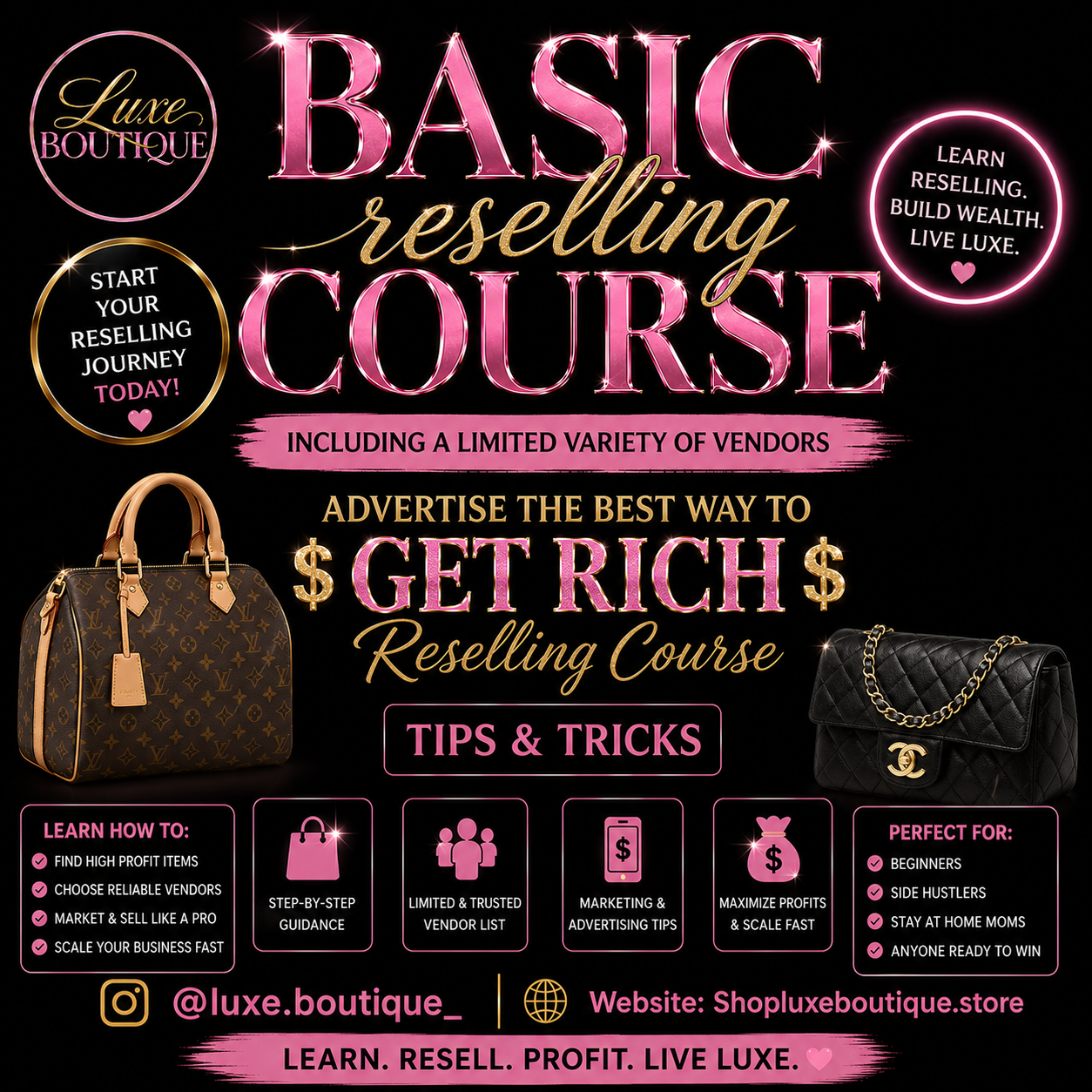 Basic Reselling Course + Vendor List